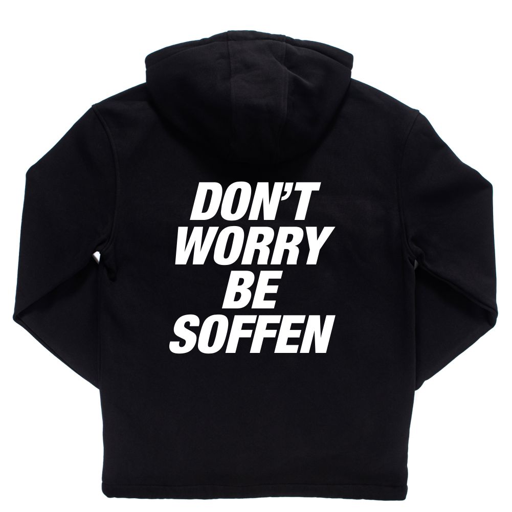DON'T WORRY BE SOFFEN Pull over Boy Hoodie schwarz