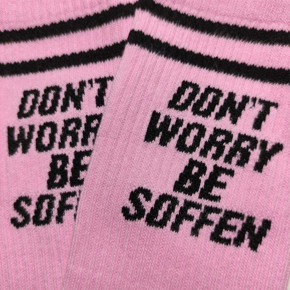 DON`T WORRY BE SOFFEN Socken Weiß
